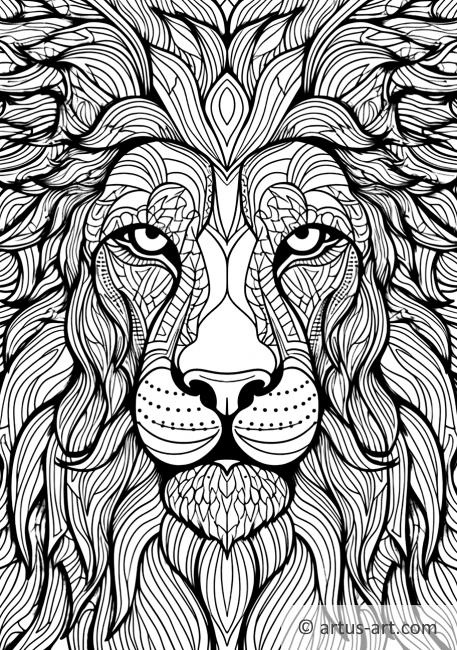 Pagina da colorare del leone